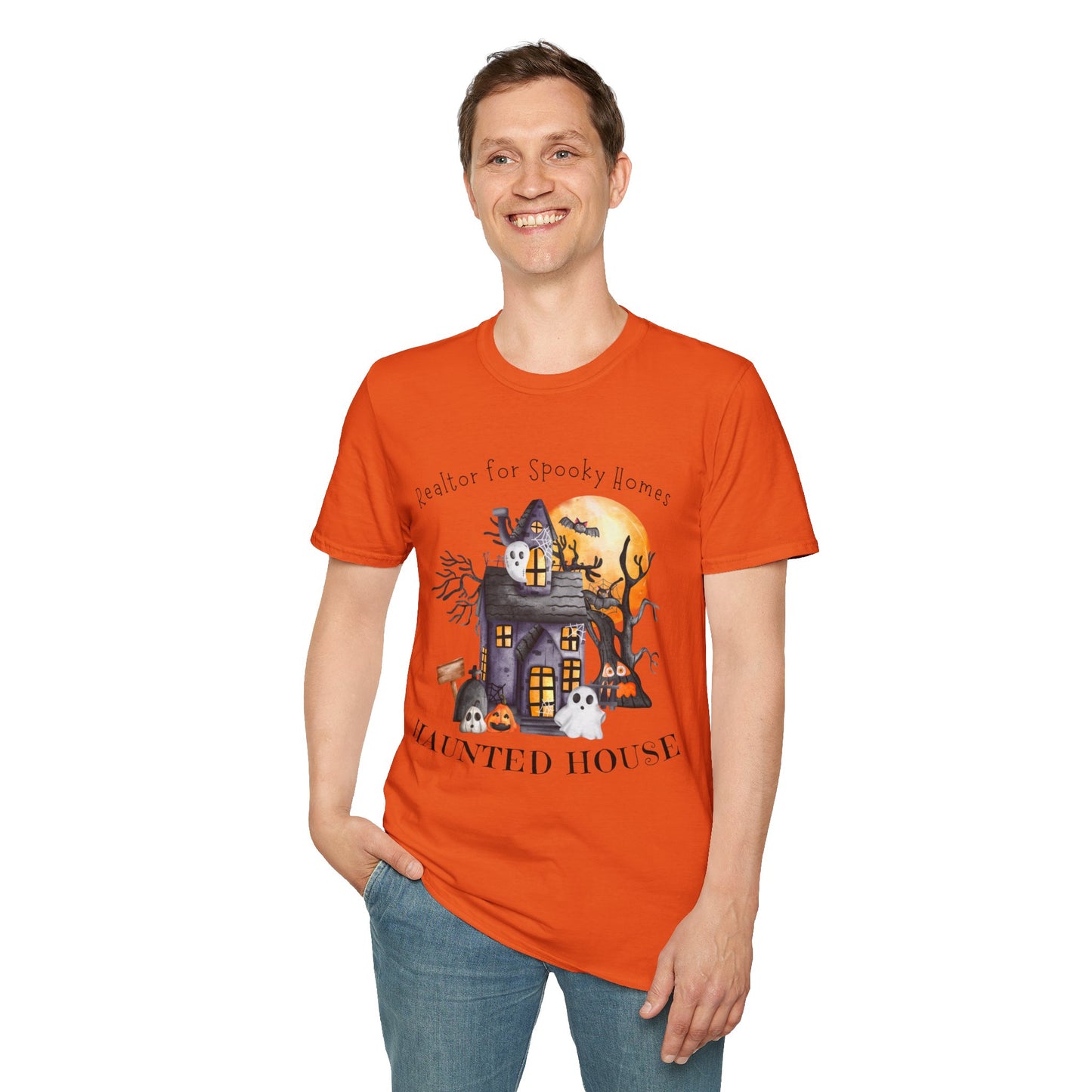 Realtor for Spooky Homes Unisex Soft-Style T-Shirt