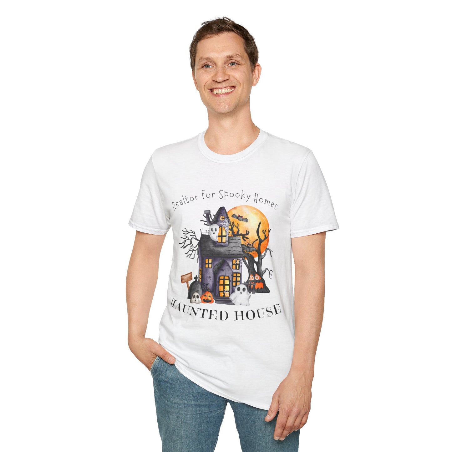 Realtor for Spooky Homes Unisex Soft-Style T-Shirt