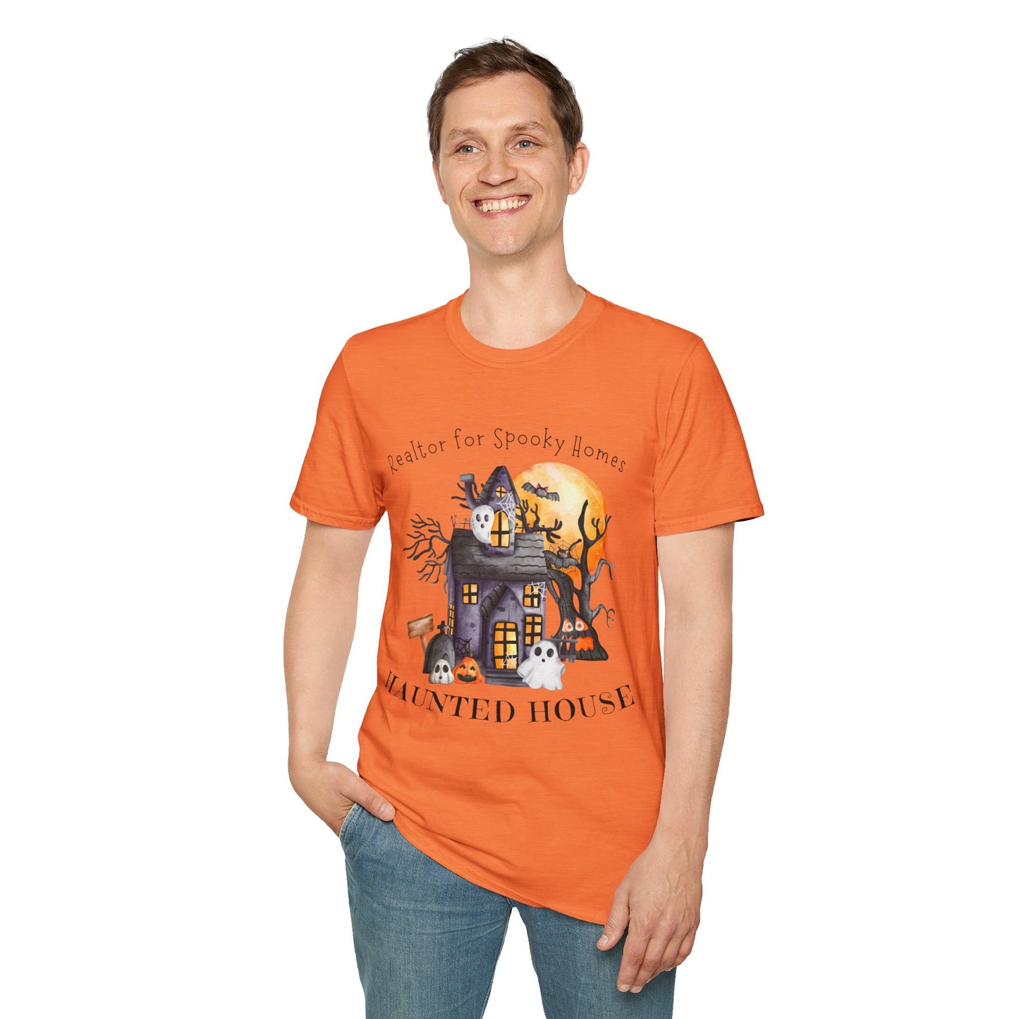 Realtor for Spooky Homes Unisex Soft-Style T-Shirt
