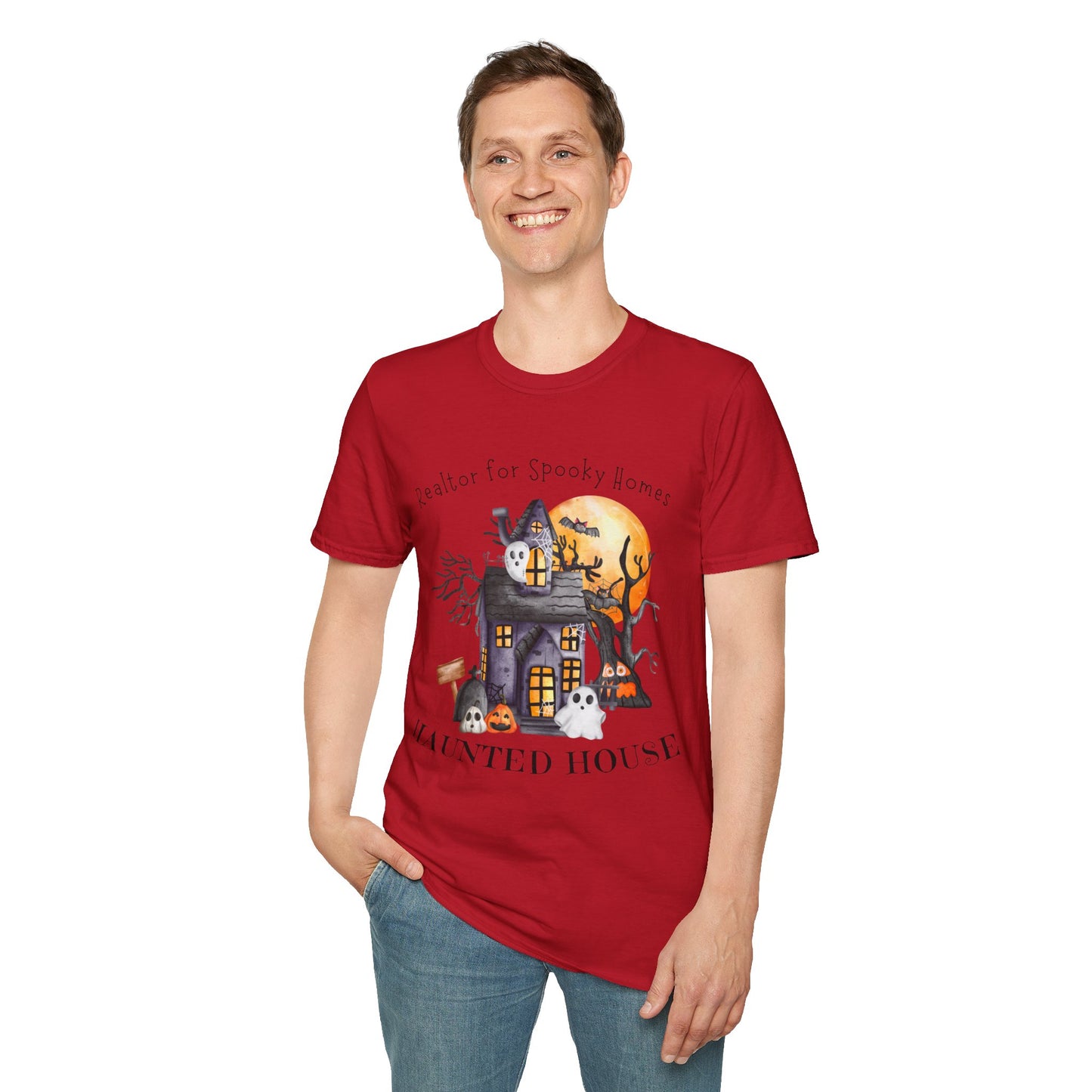 Realtor for Spooky Homes Unisex Soft-Style T-Shirt