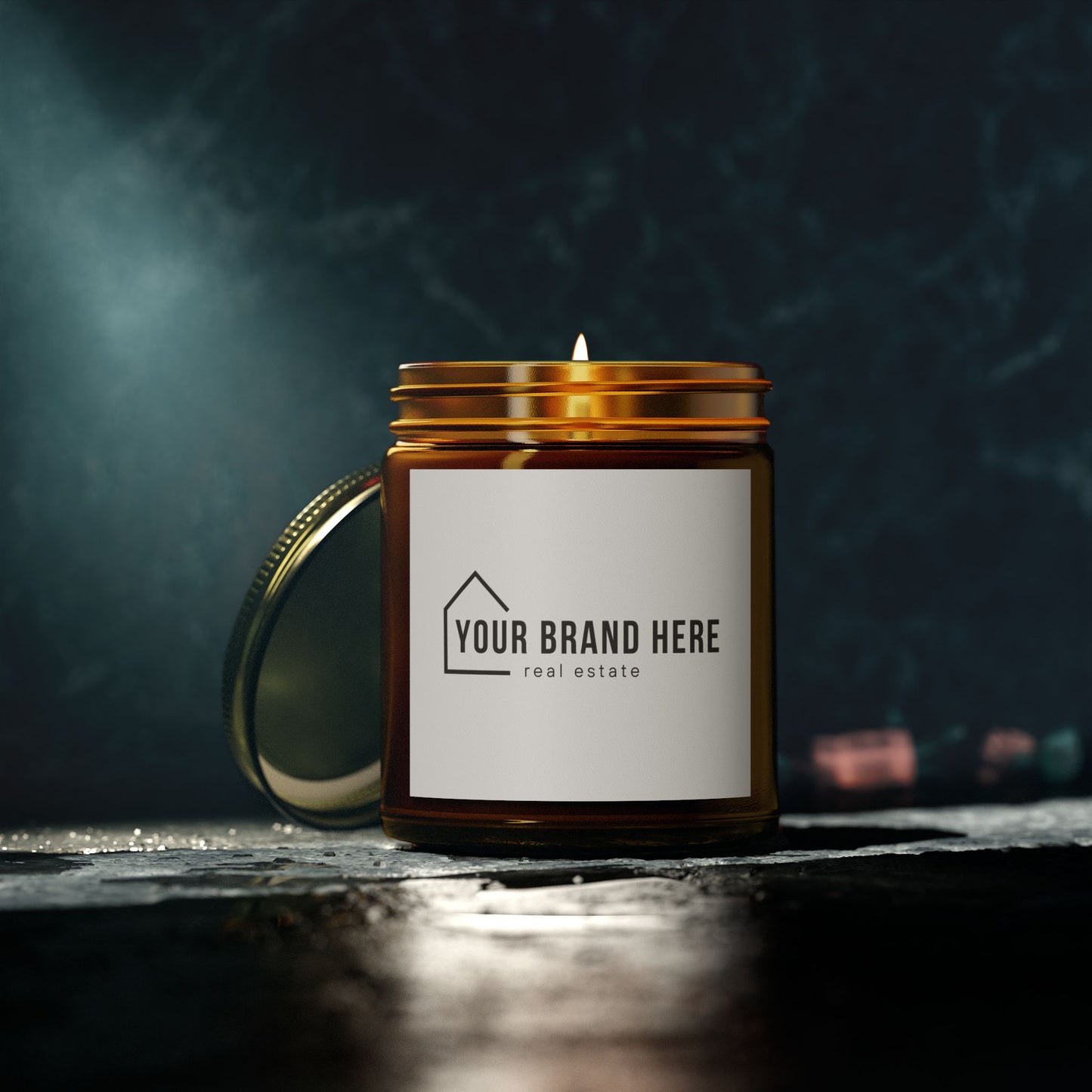 Customizable Scented Coconut Apricot Candles (4oz, 9oz)