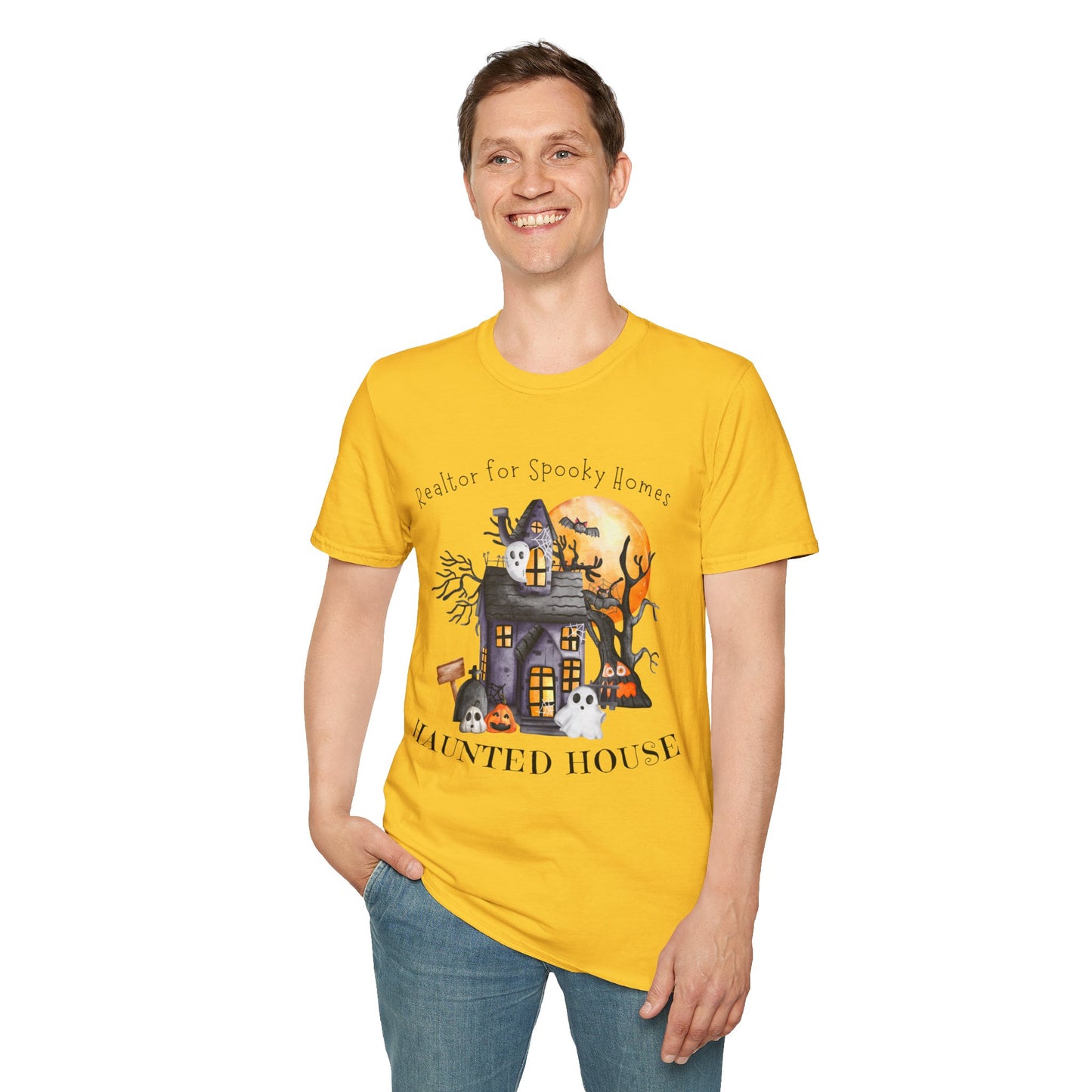 Realtor for Spooky Homes Unisex Soft-Style T-Shirt