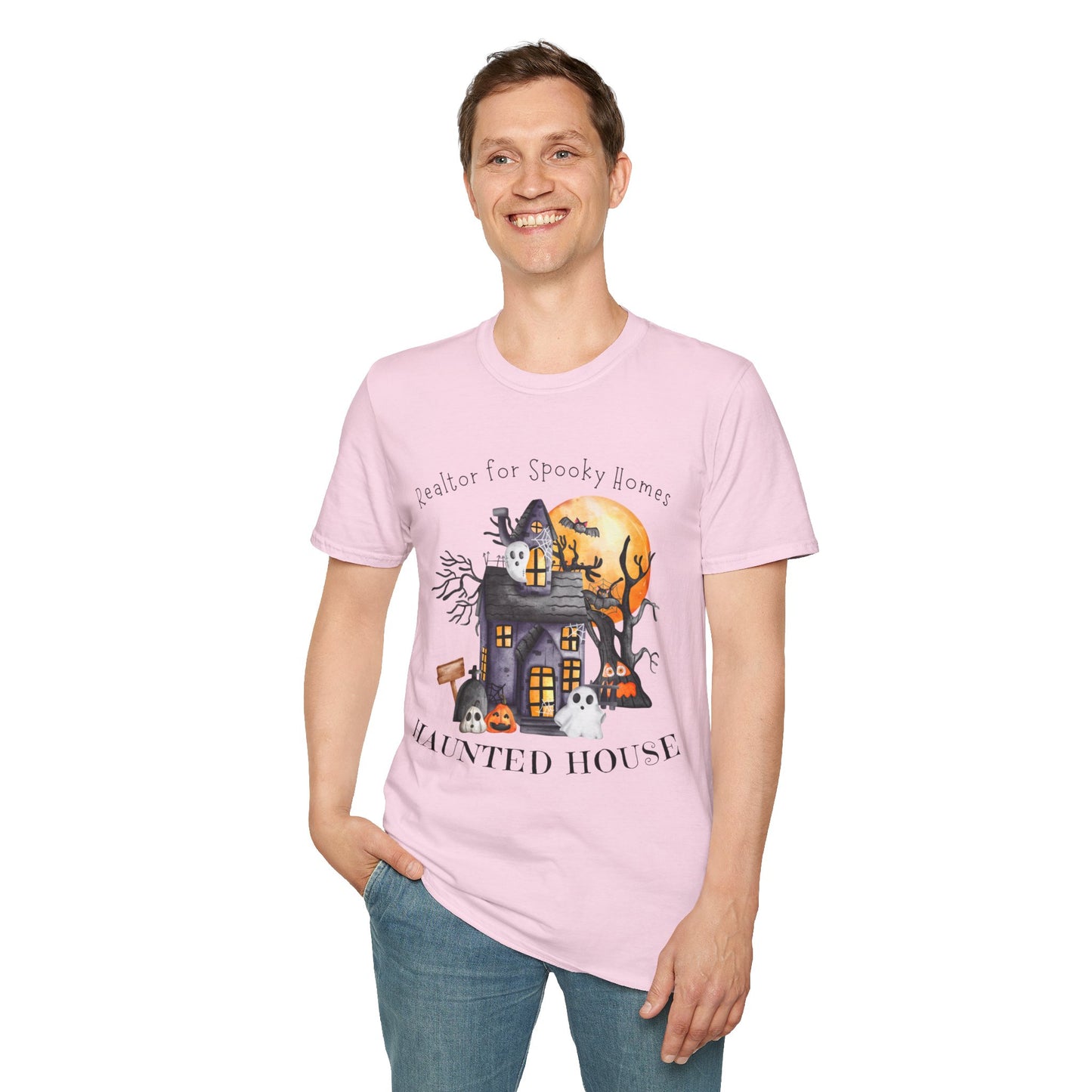 Realtor for Spooky Homes Unisex Soft-Style T-Shirt