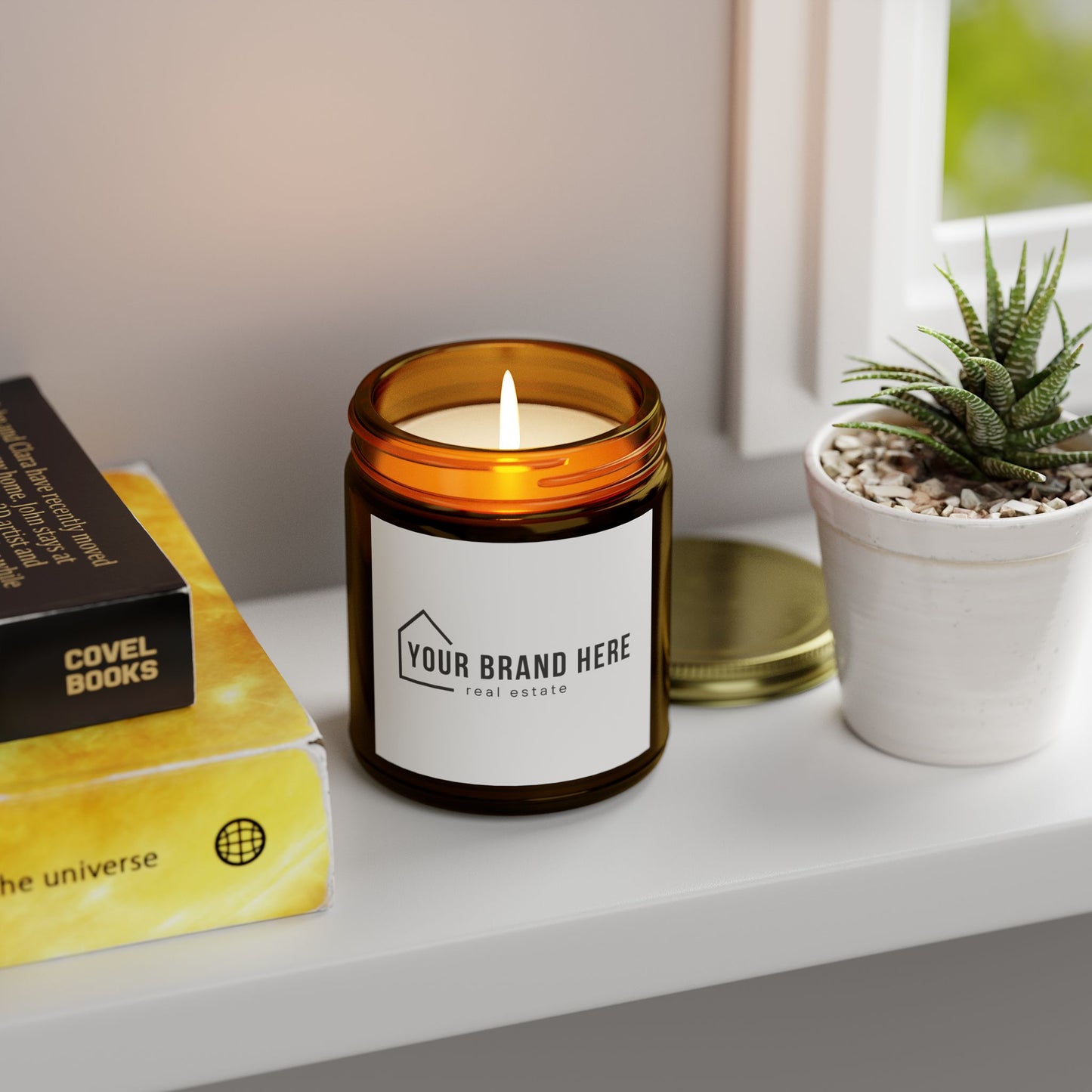 Customizable Scented Coconut Apricot Candles (4oz, 9oz)