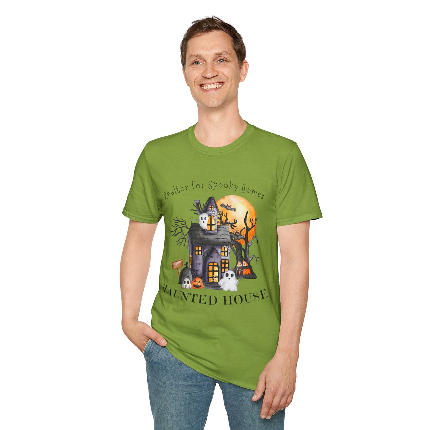 Realtor for Spooky Homes Unisex Soft-Style T-Shirt