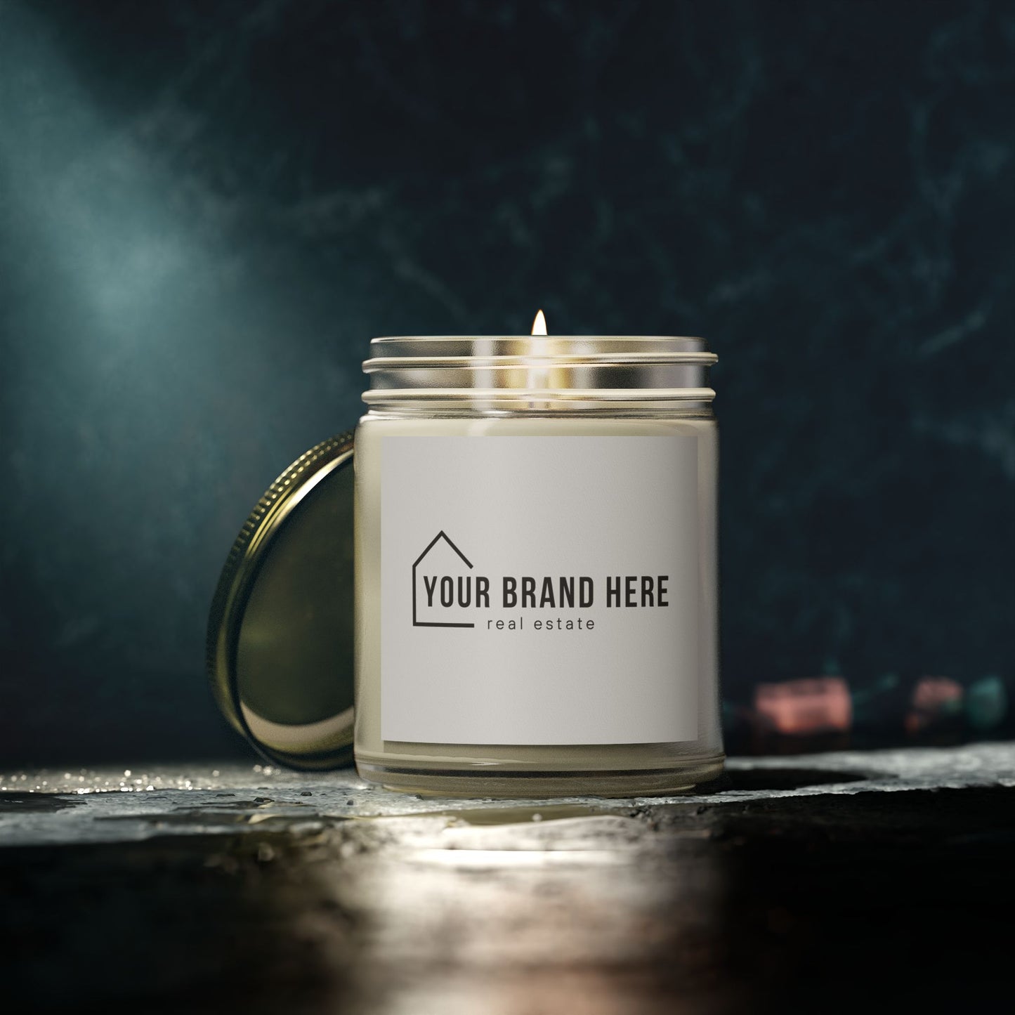 Customizable Scented Coconut Apricot Candles (4oz, 9oz)