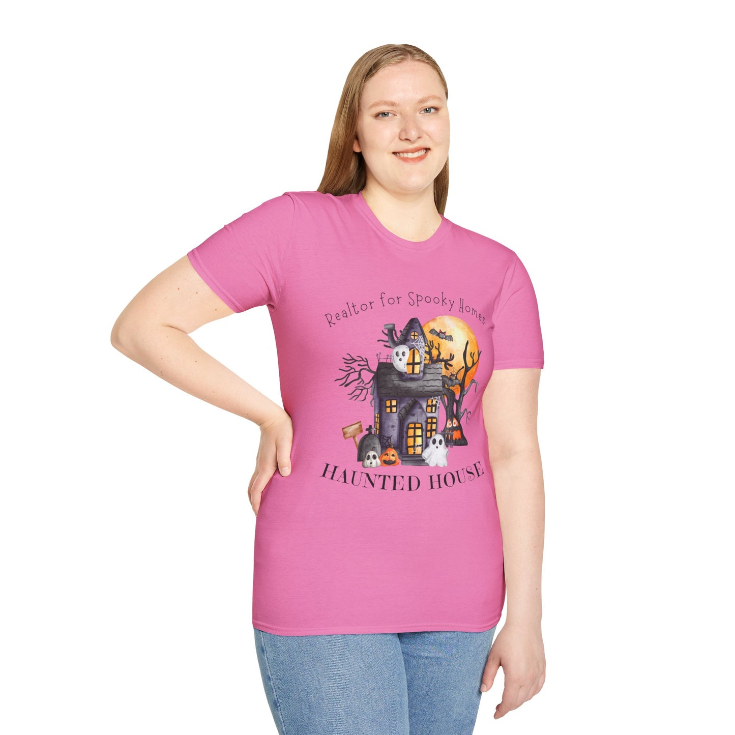 Realtor for Spooky Homes Unisex Soft-Style T-Shirt
