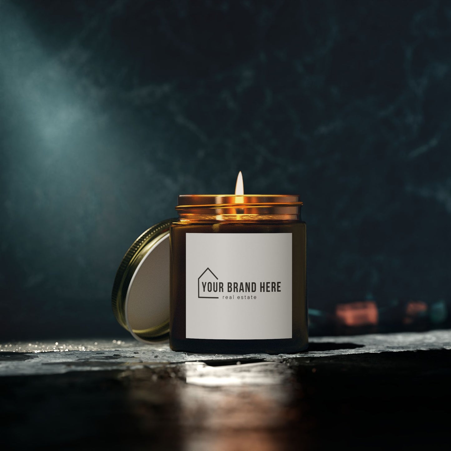 Customizable Scented Coconut Apricot Candles (4oz, 9oz)