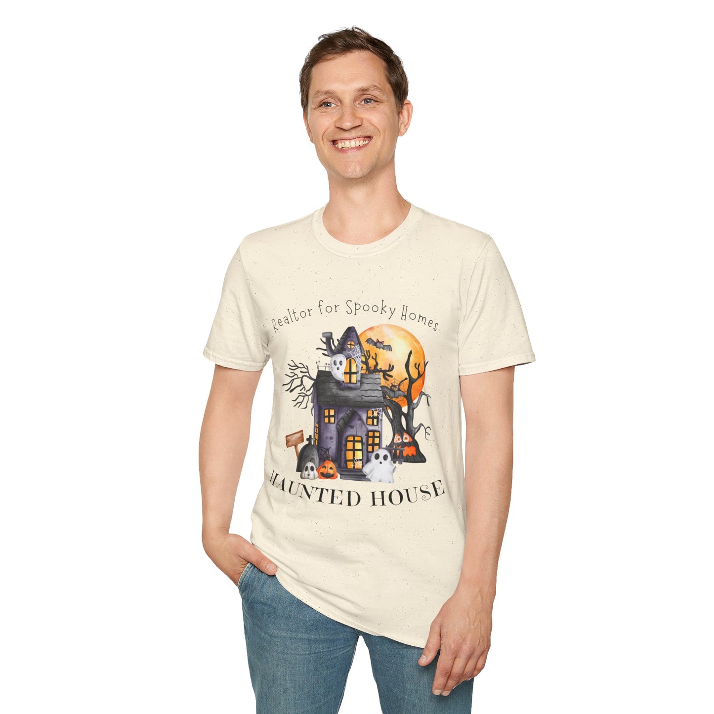 Realtor for Spooky Homes Unisex Soft-Style T-Shirt