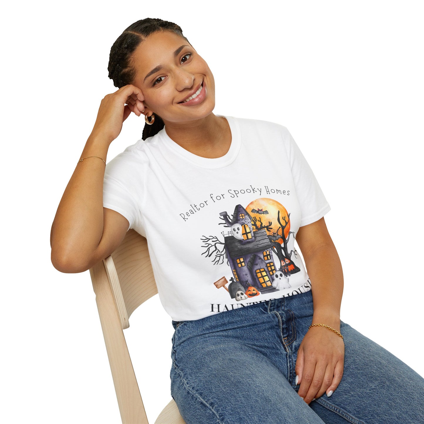 Realtor for Spooky Homes Unisex Soft-Style T-Shirt