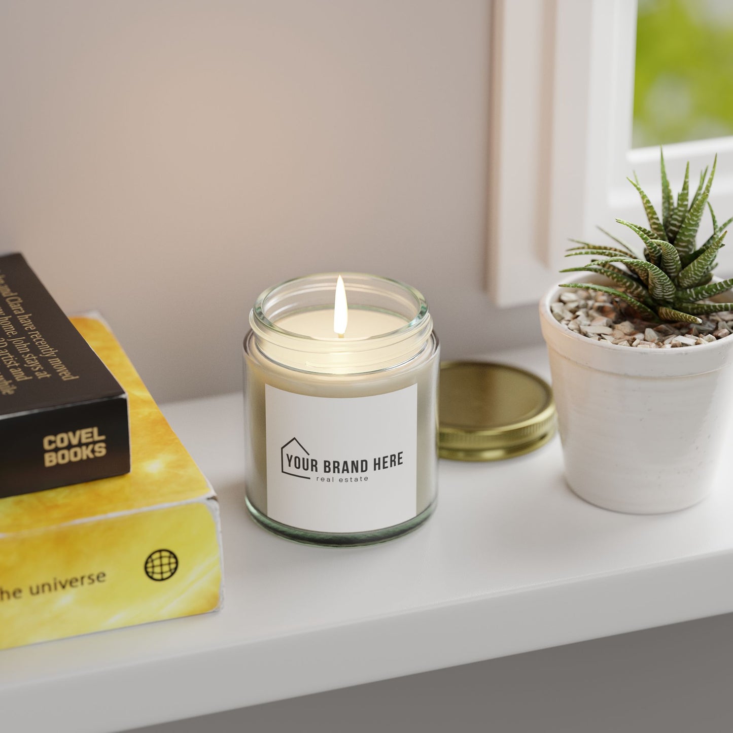 Customizable Scented Coconut Apricot Candles (4oz, 9oz)