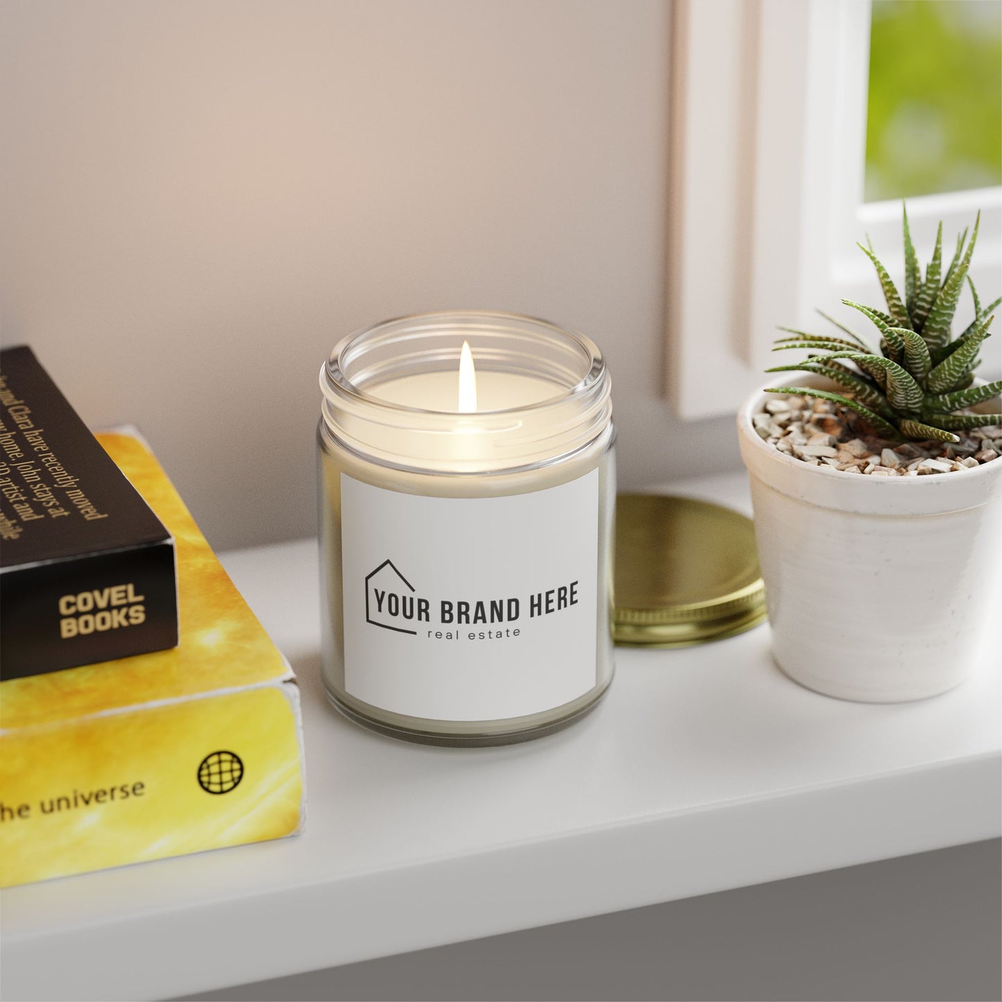 Customizable Scented Coconut Apricot Candles (4oz, 9oz)