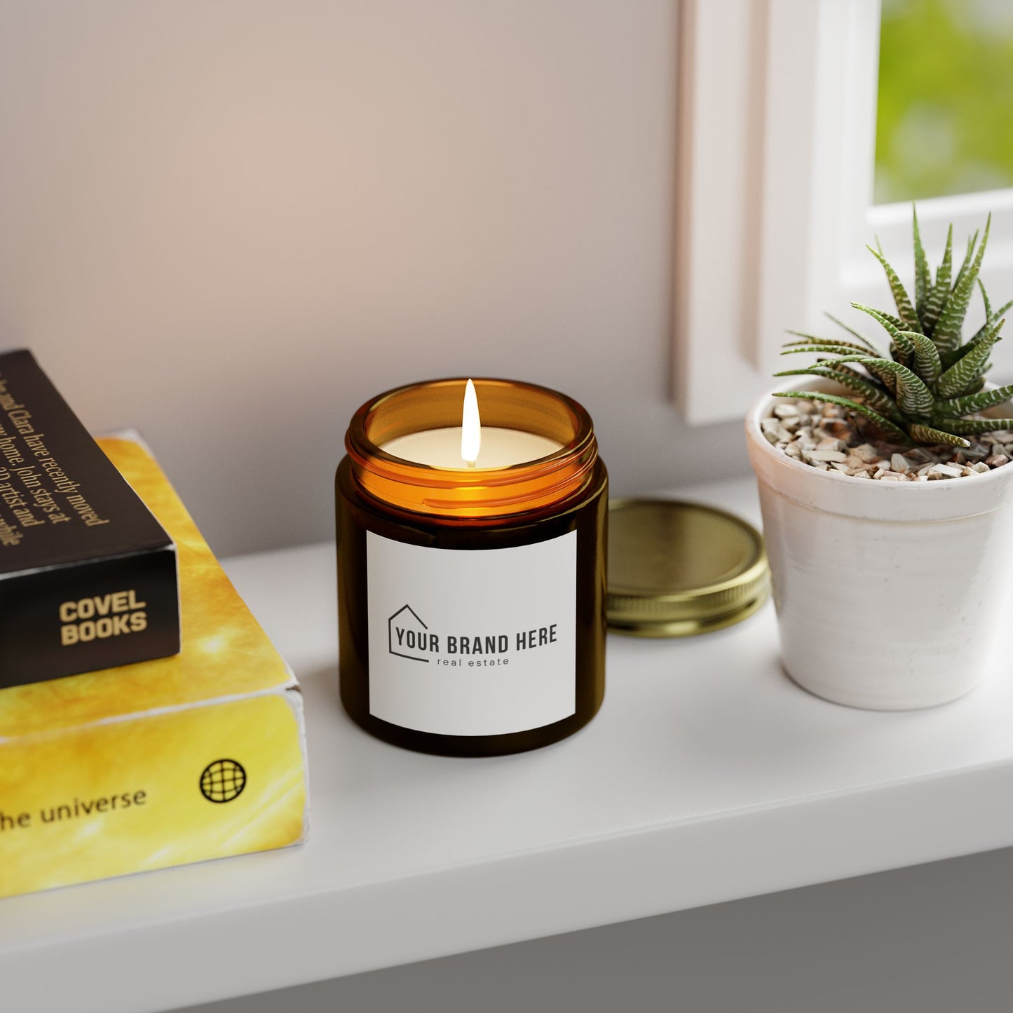 Customizable Scented Coconut Apricot Candles (4oz, 9oz)