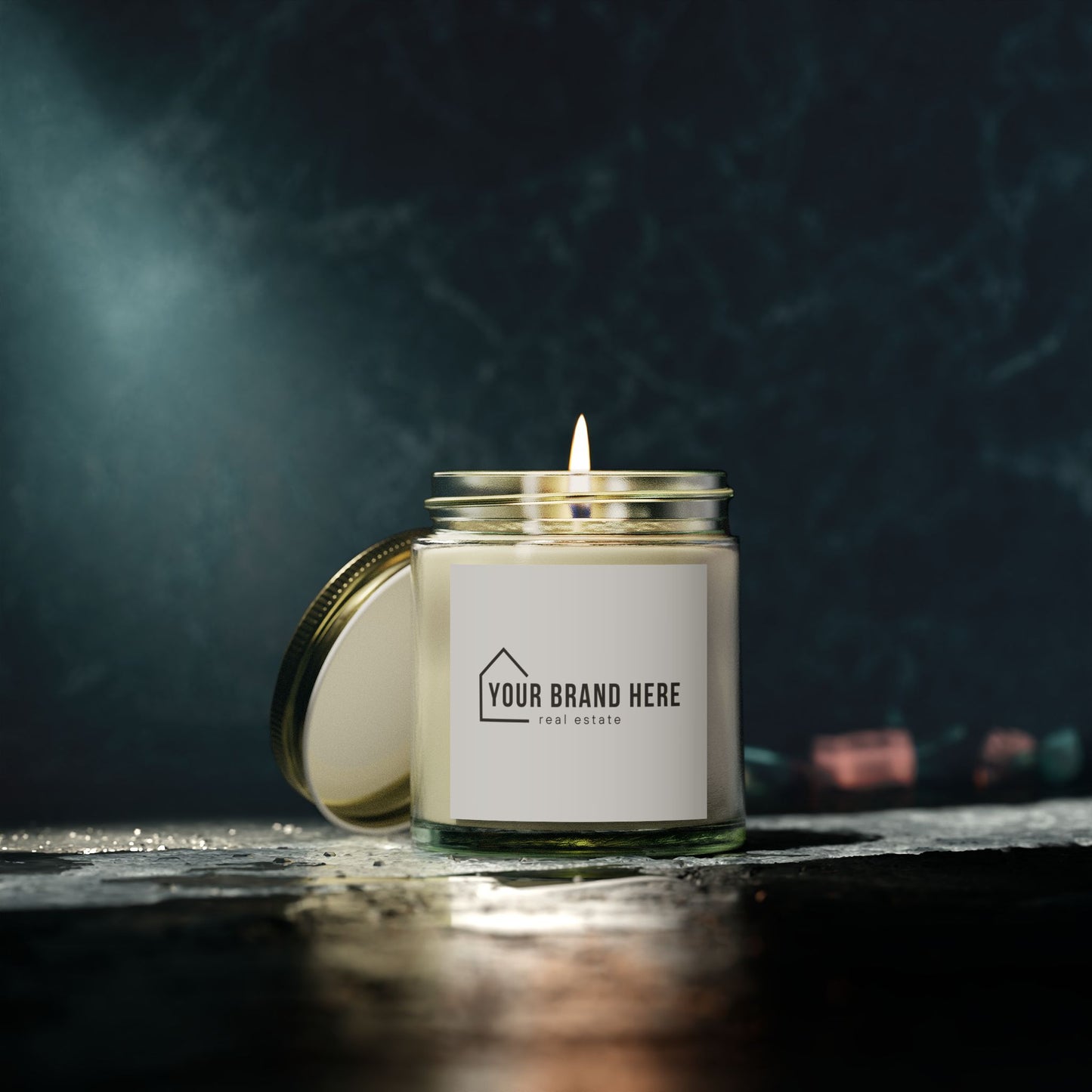 Customizable Scented Coconut Apricot Candles (4oz, 9oz)