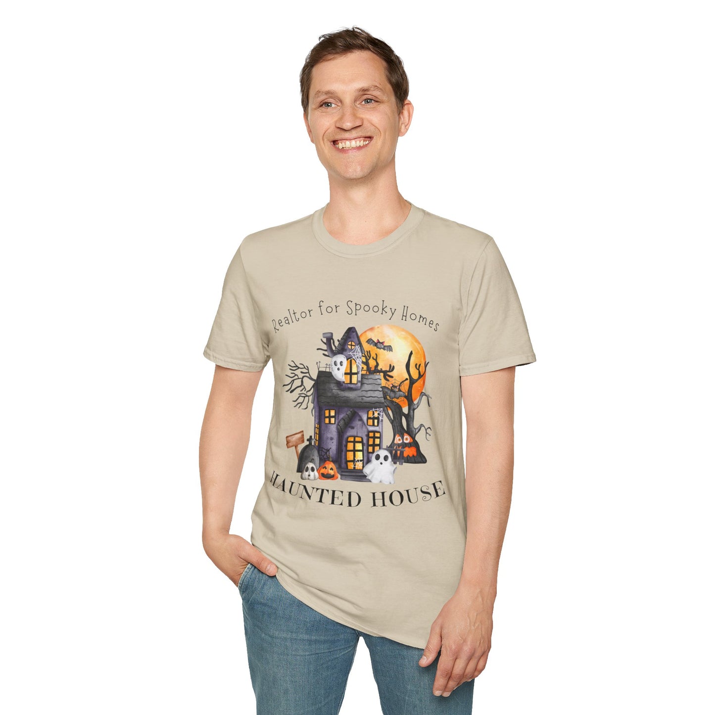 Realtor for Spooky Homes Unisex Soft-Style T-Shirt