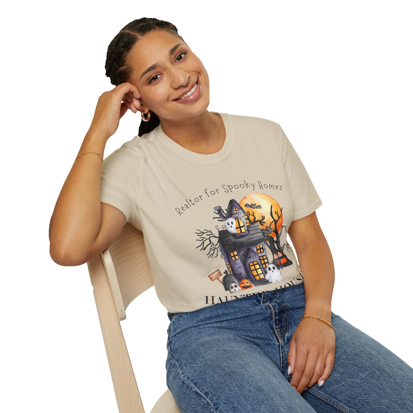 Realtor for Spooky Homes Unisex Soft-Style T-Shirt
