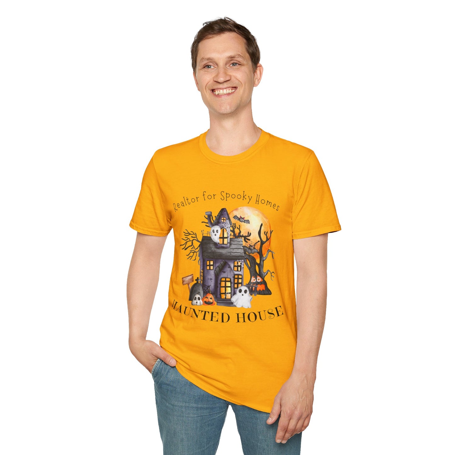 Realtor for Spooky Homes Unisex Soft-Style T-Shirt