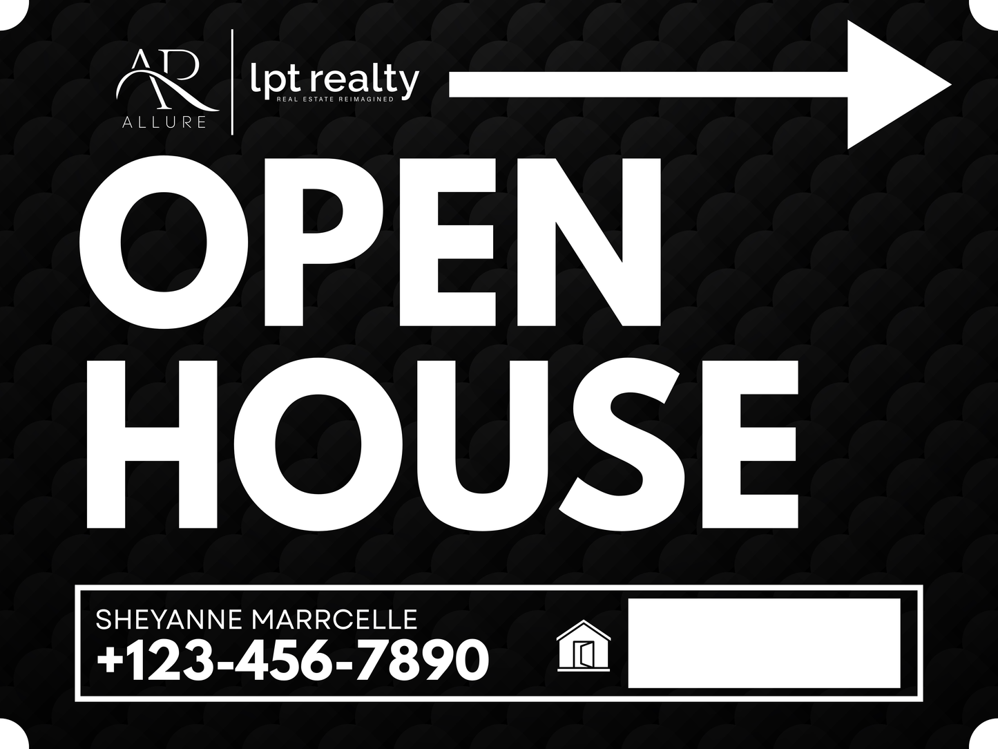 Allure Authority Directional Open House Sign