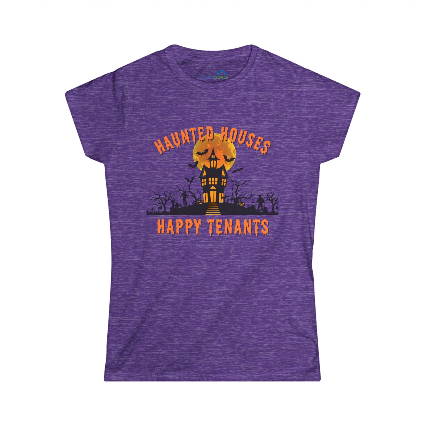 "Haunted Houses - Happy Tenants" Women's Softstyle Tee