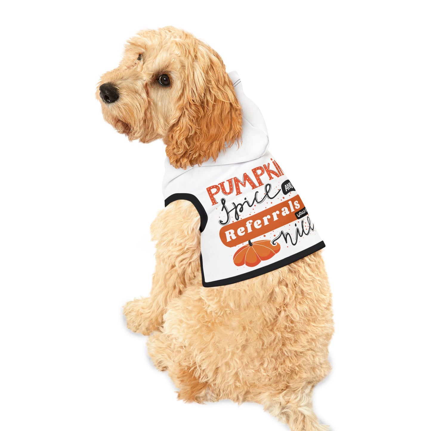 Pumpkin Spice & Referrals Pet Hoodie