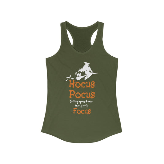 Hocus Pocus Selling Your Home Women's Racerback Tank
