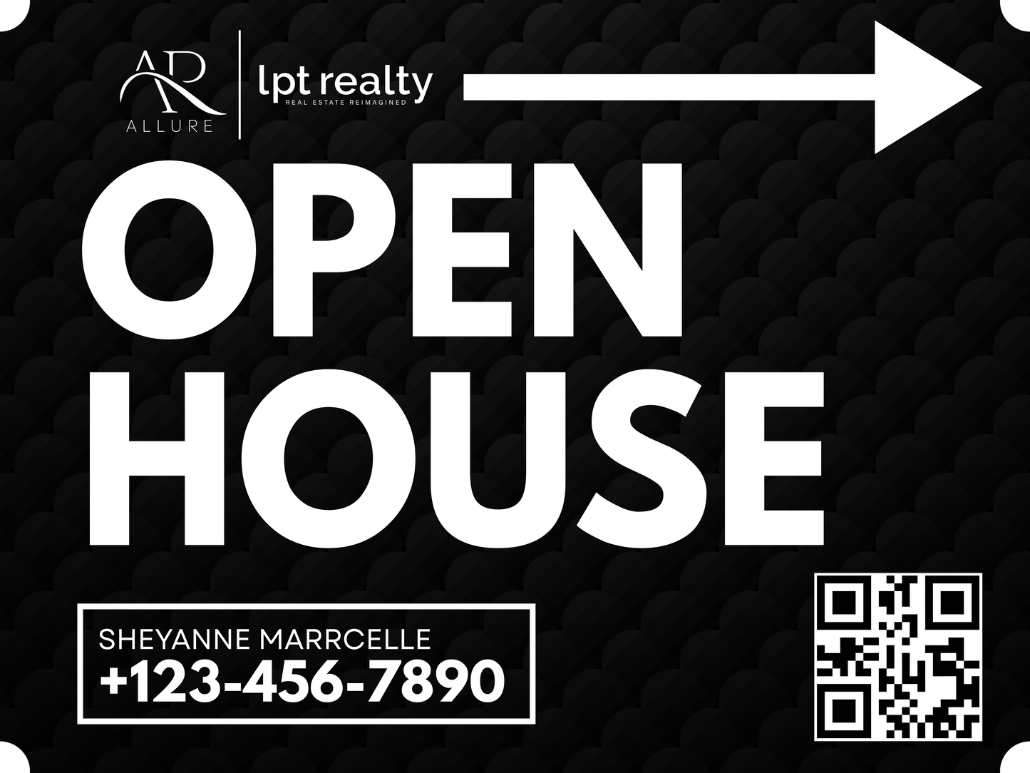 Allure Authority Directional Open House Sign