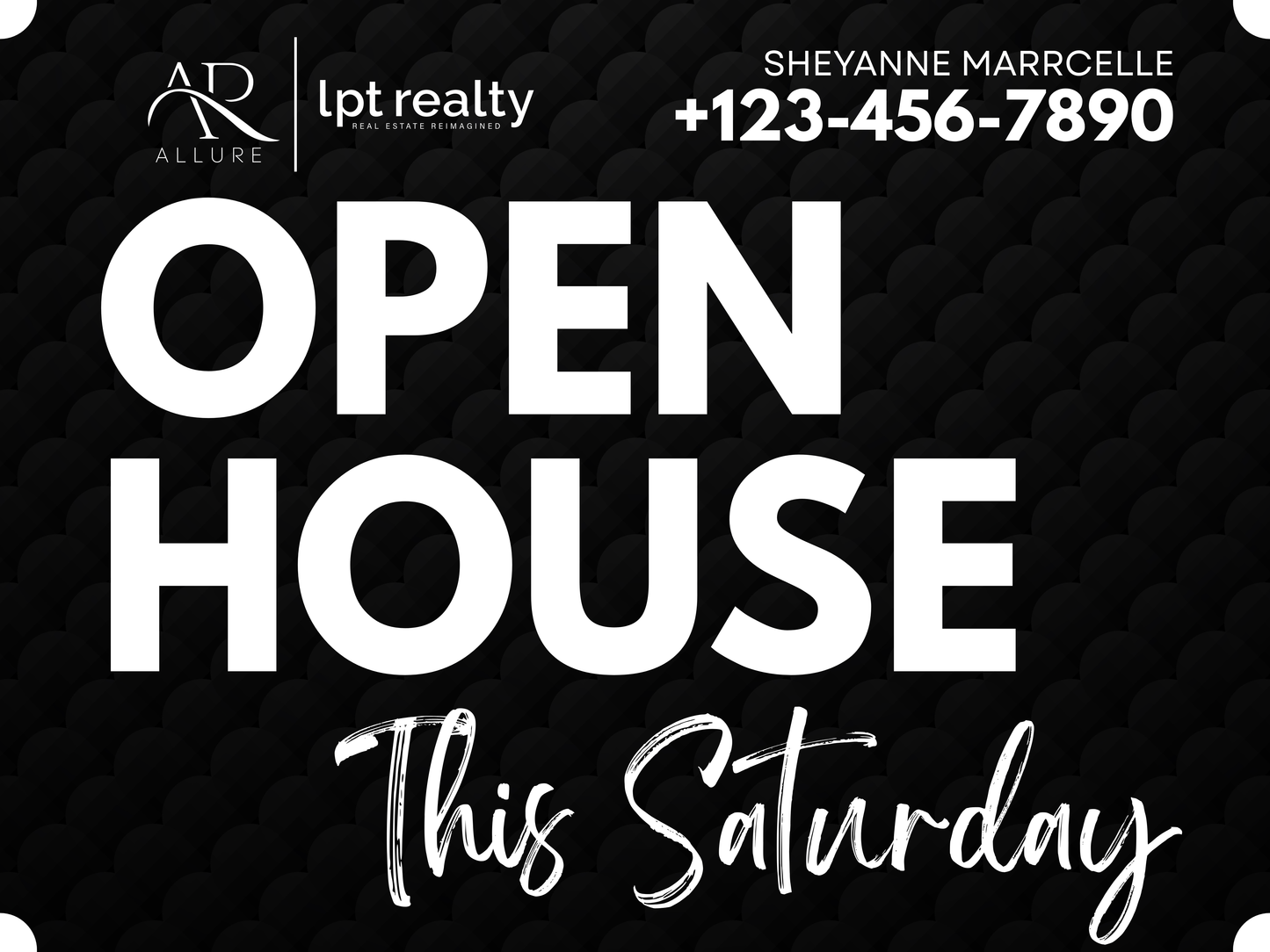 Allure Authority Directional Open House Sign