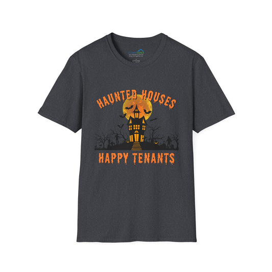 "Haunted Houses: Happy Tenants" Unisex Soft-Style T-Shirt