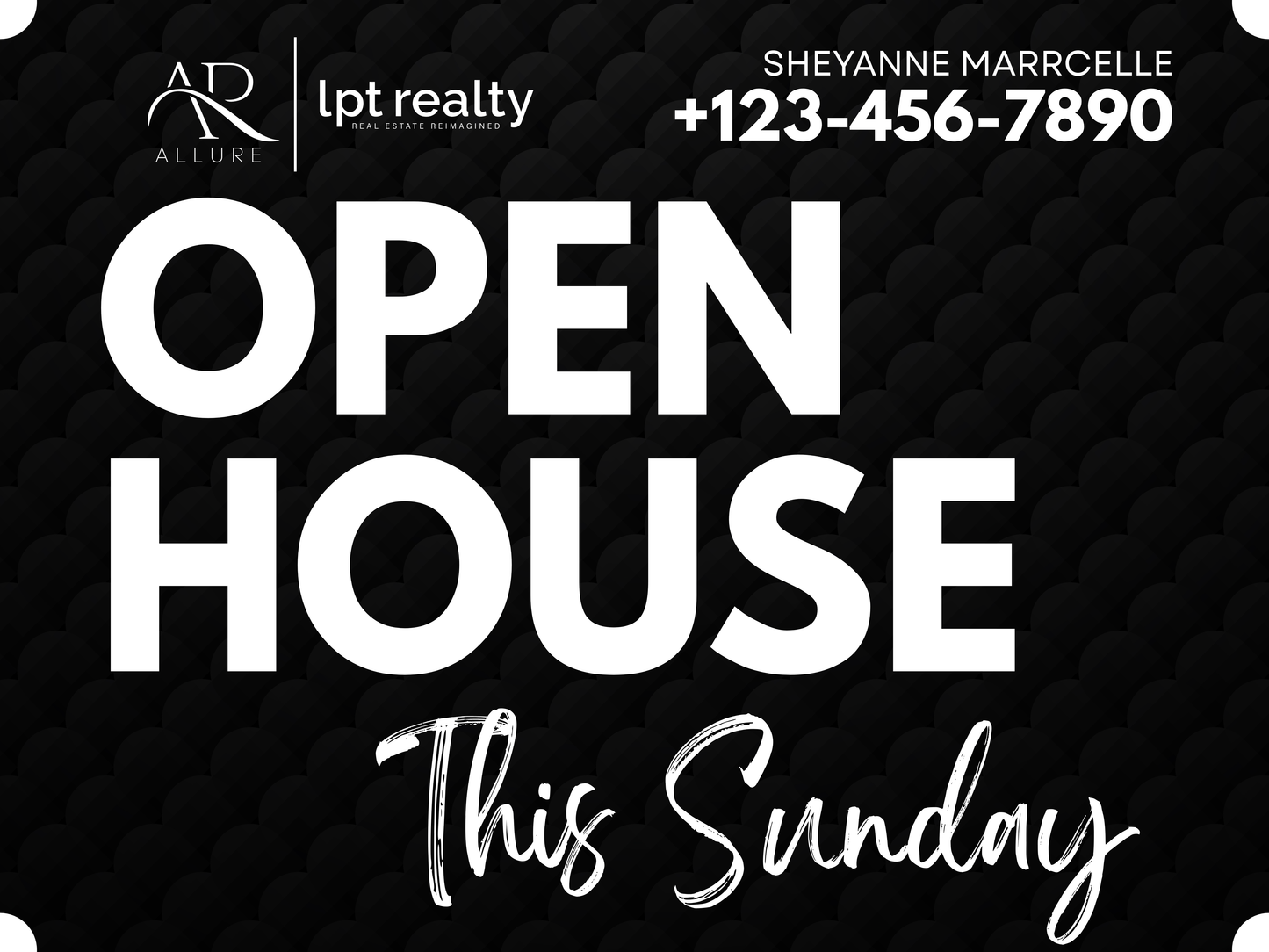 Allure Authority Directional Open House Sign