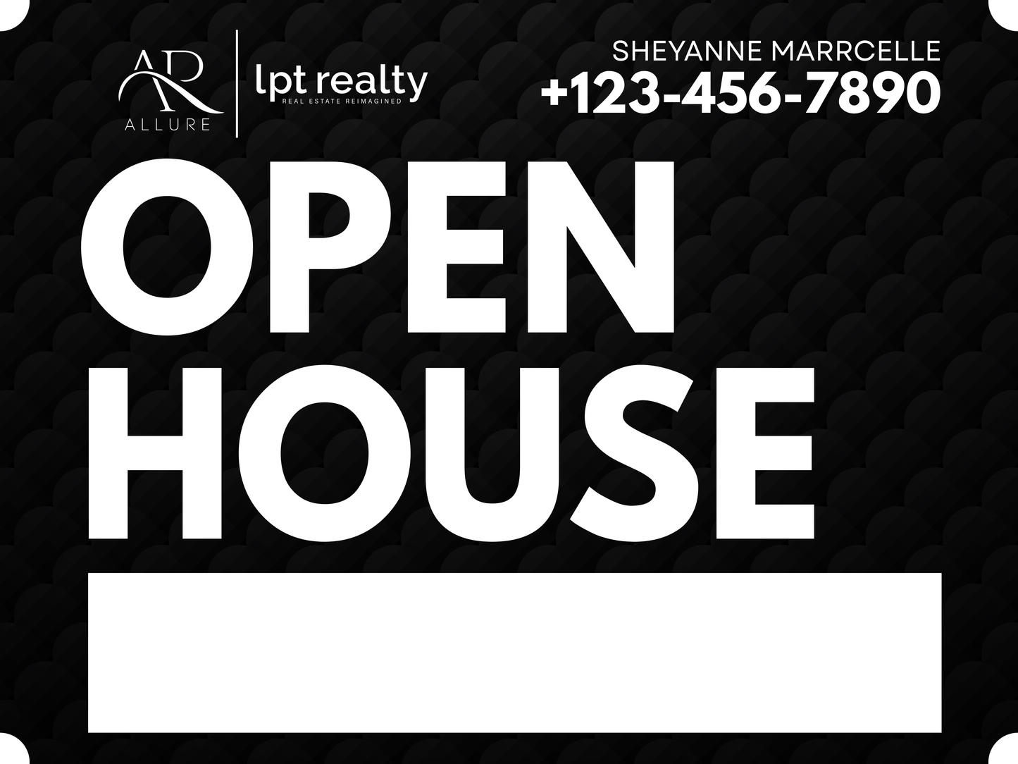 Allure Authority Directional Open House Sign