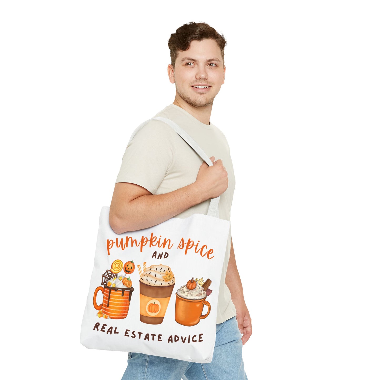 "Pumpkin Spice" Custom-Printed Tote Bag