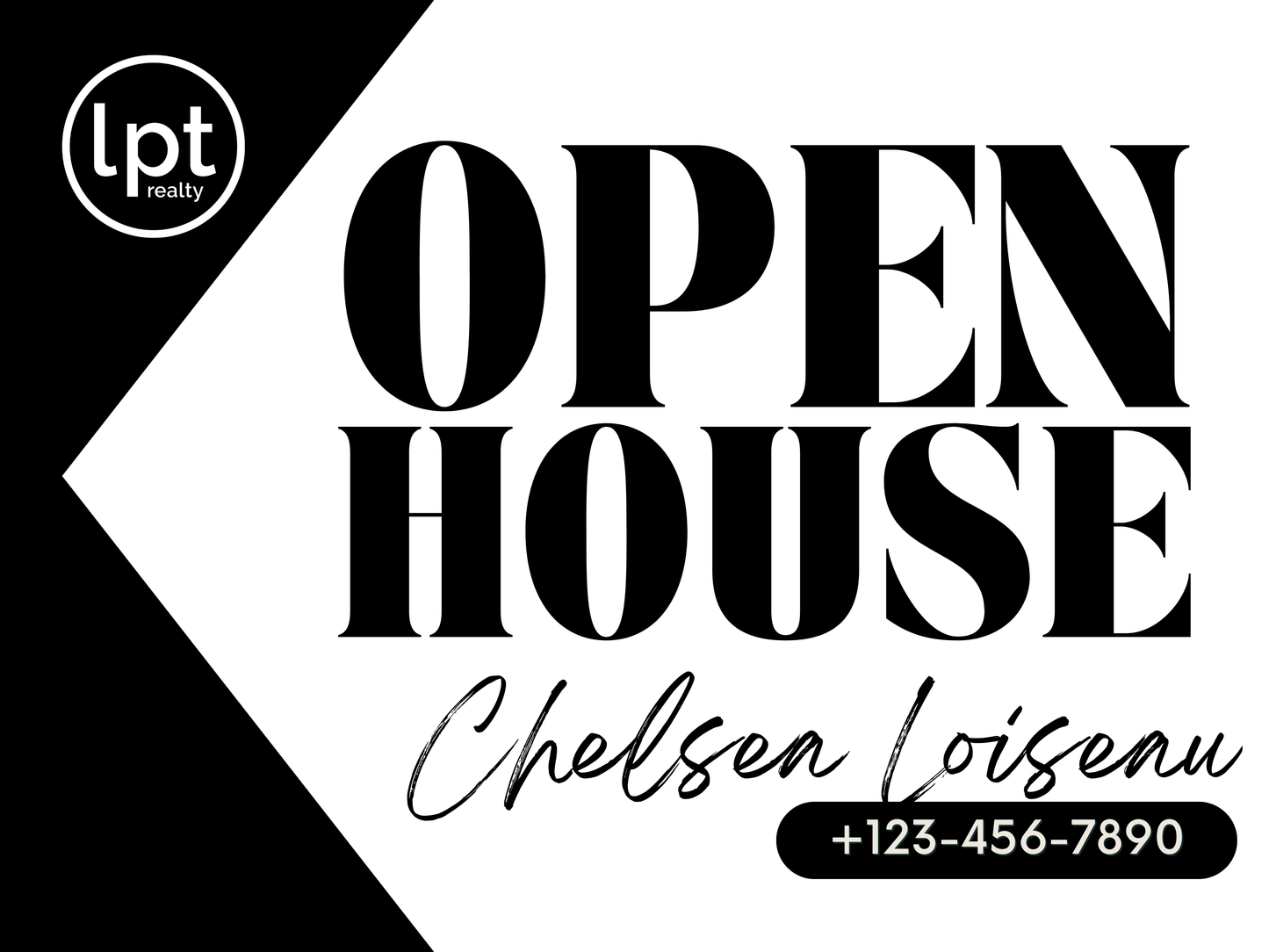 Signature Directional Open House Yard Signs