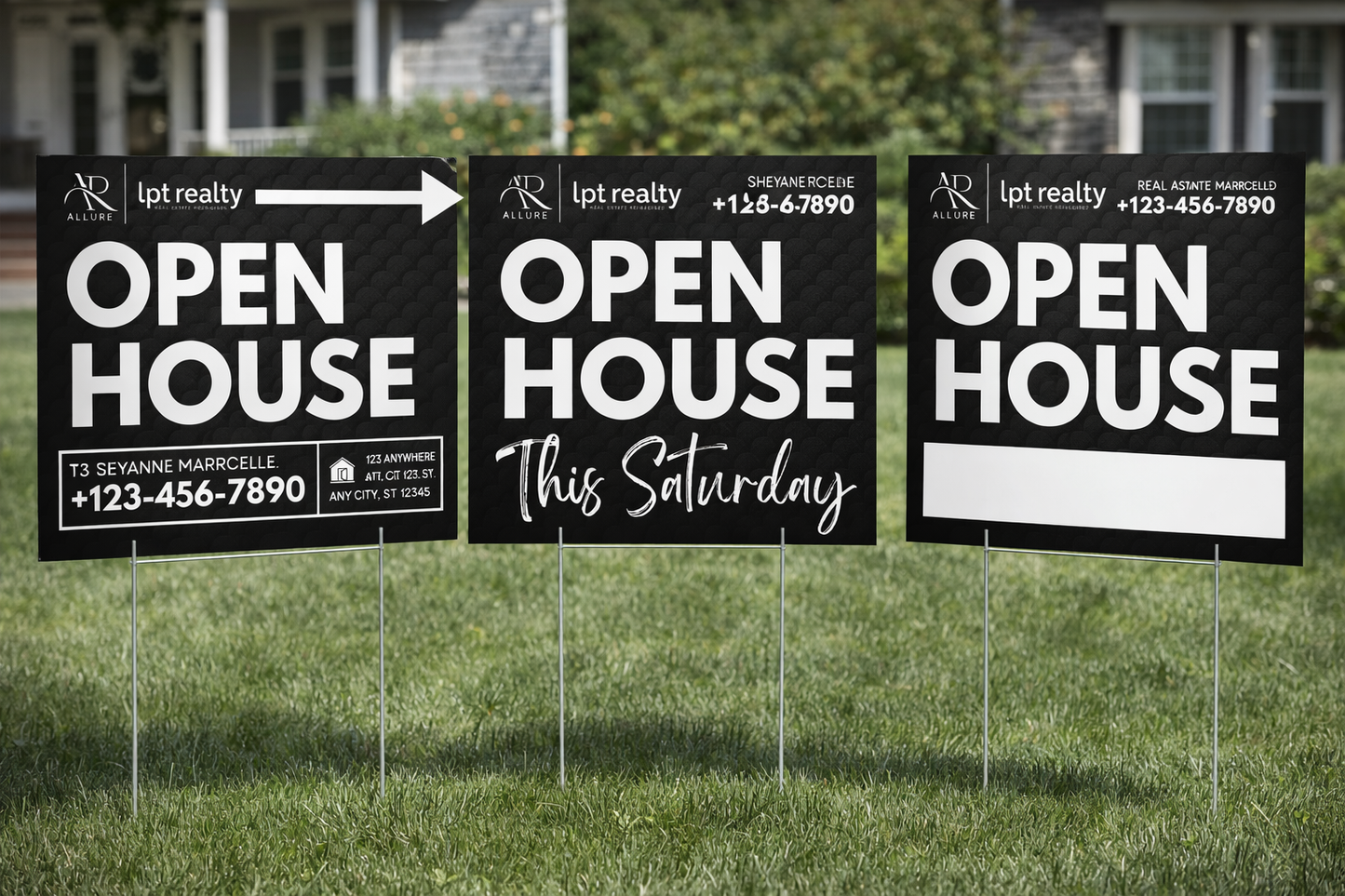 Allure Authority Directional Open House Sign