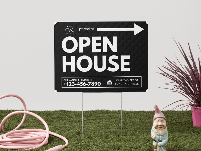 Allure Authority Directional Open House Sign