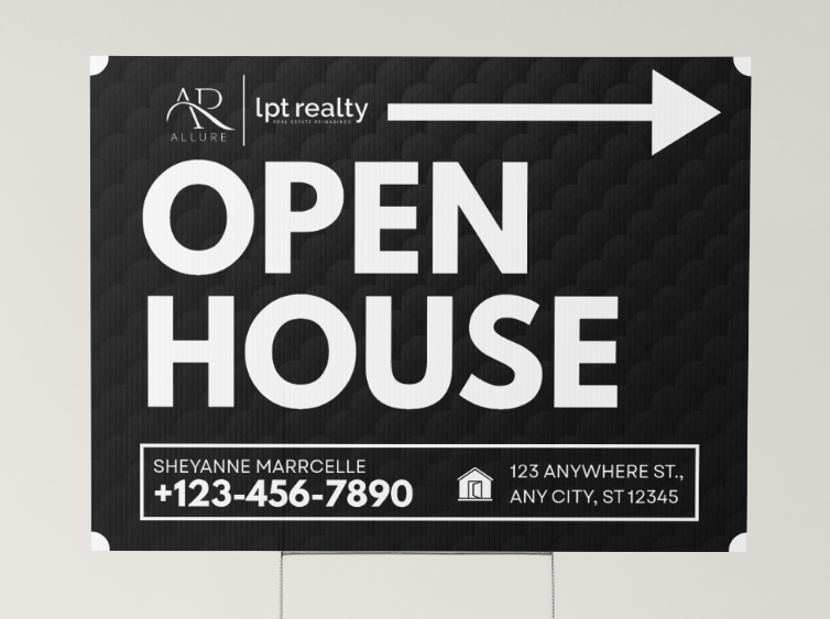 Allure Authority Directional Open House Sign