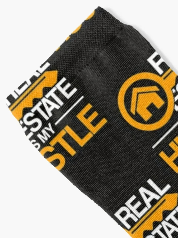 Real Estate Is My Hustle – Funny Realtor Crew Socks