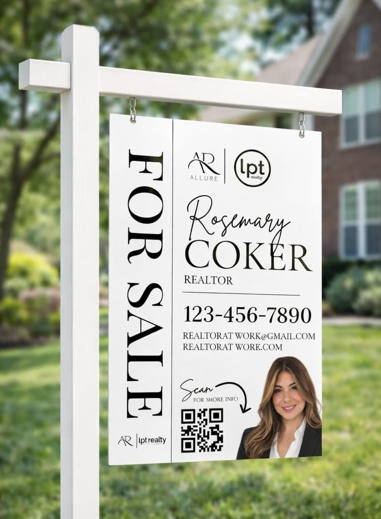 Authority Hanging Yard Sign™ (Custom Realtor Branding – Double-Sided)
