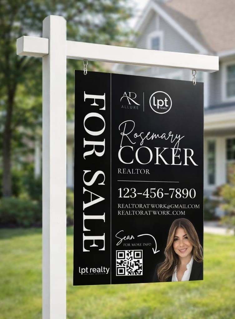 Authority Hanging Yard Sign™ (Custom Realtor Branding – Double-Sided)